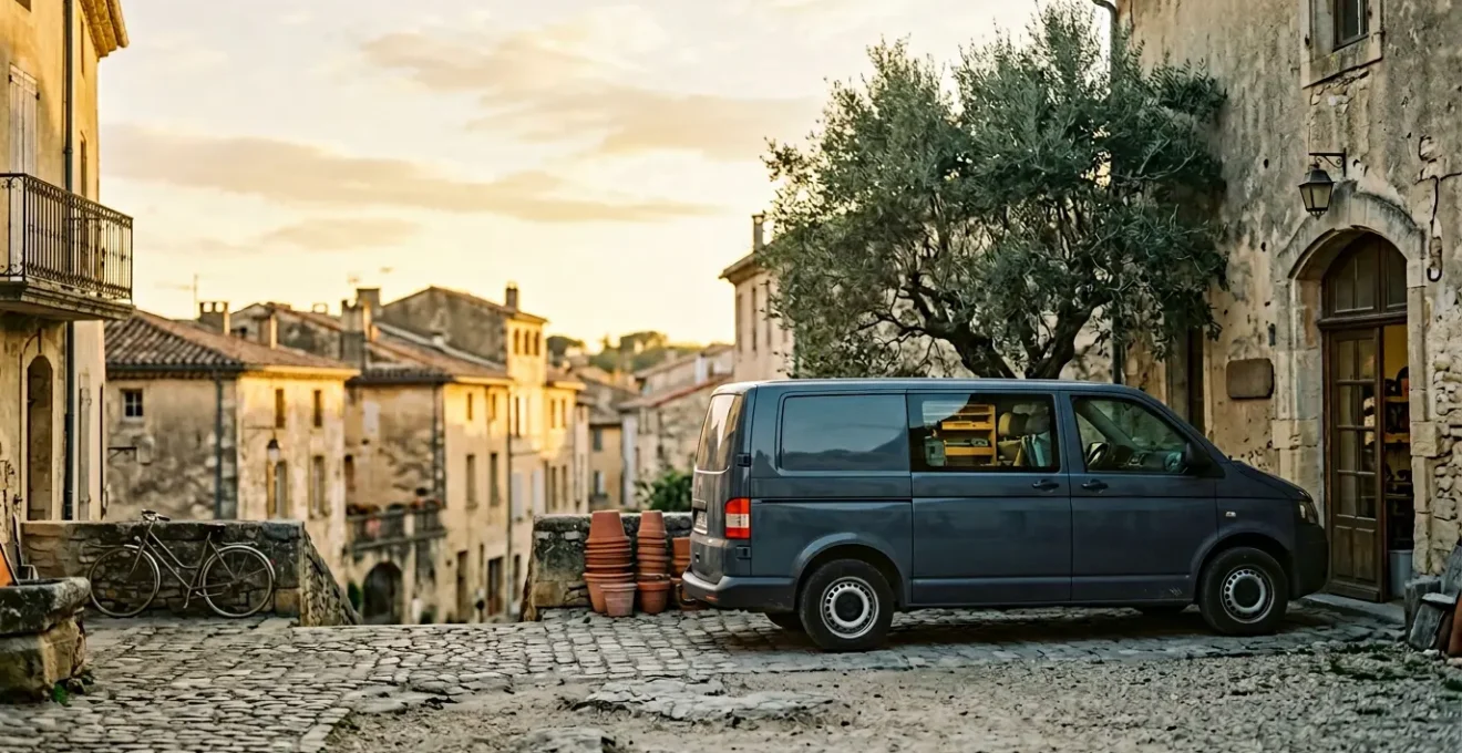 Fourgon professionnel d'artisan avec amenagement interieur sur mesure et equipements specialises