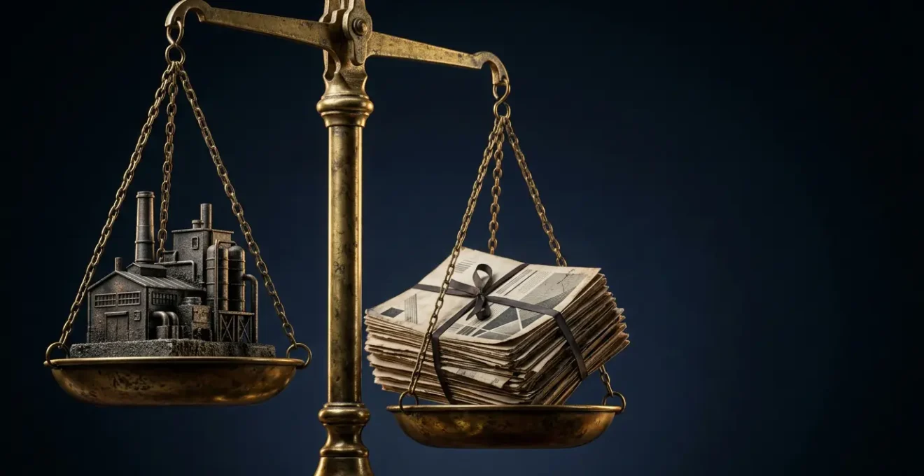 Balance symbolique représentant l'équilibre entre risque et protection pour une entreprise