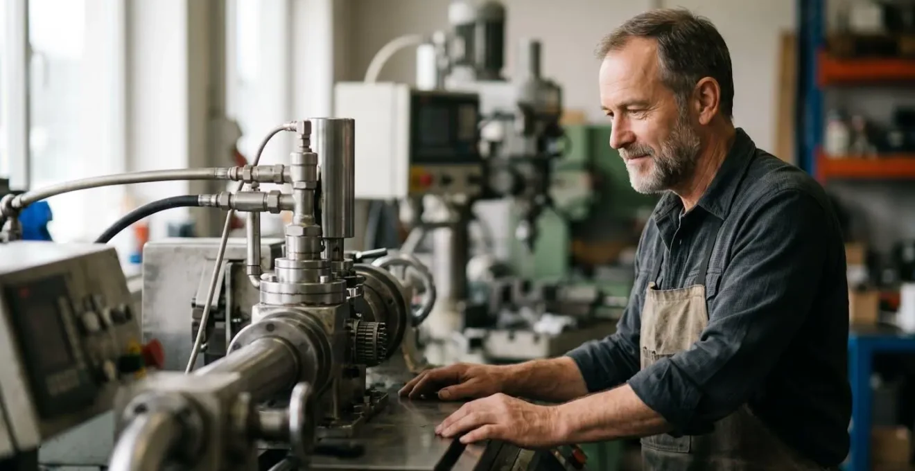 Centre d'usinage à commande numérique dans un atelier professionnel d'artisan spécialisé
