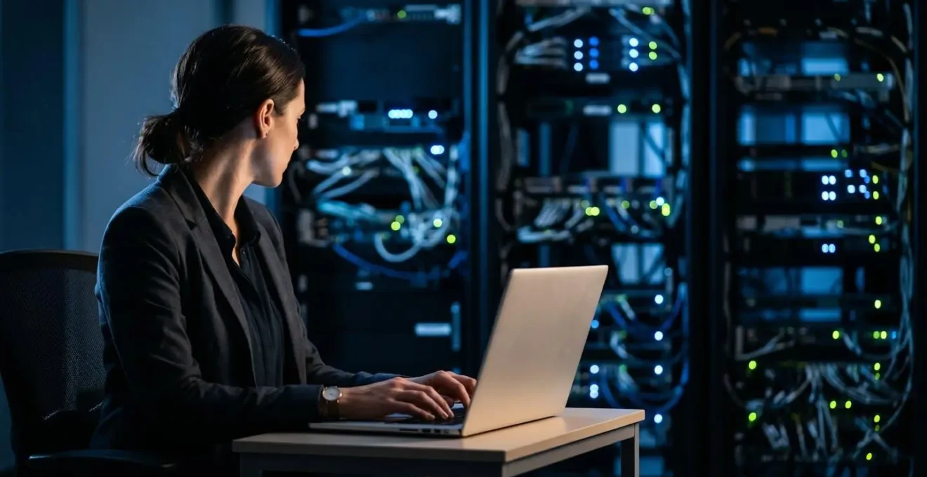 Consultant en cybersécurité travaillant sur la remédiation technique d'un serveur compromis en entreprise