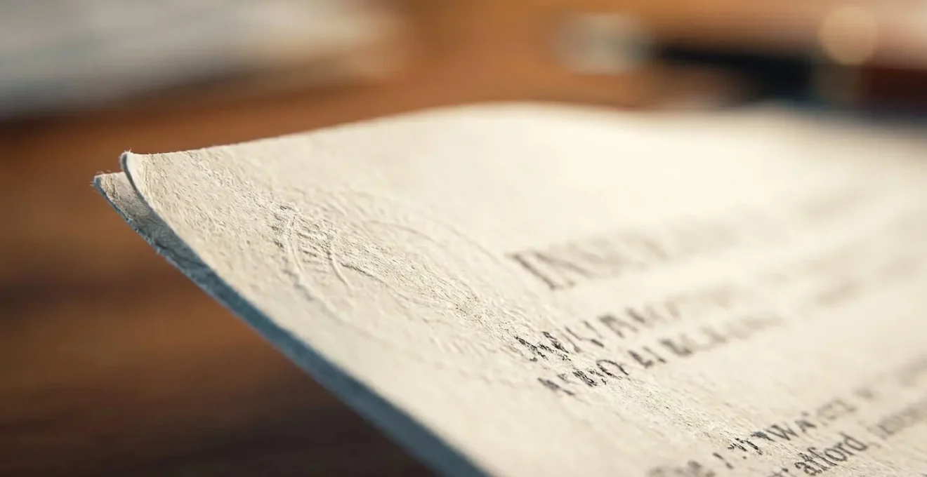 Représentation métaphorique de la négociation d'indemnisation avec documents et éléments symboliques